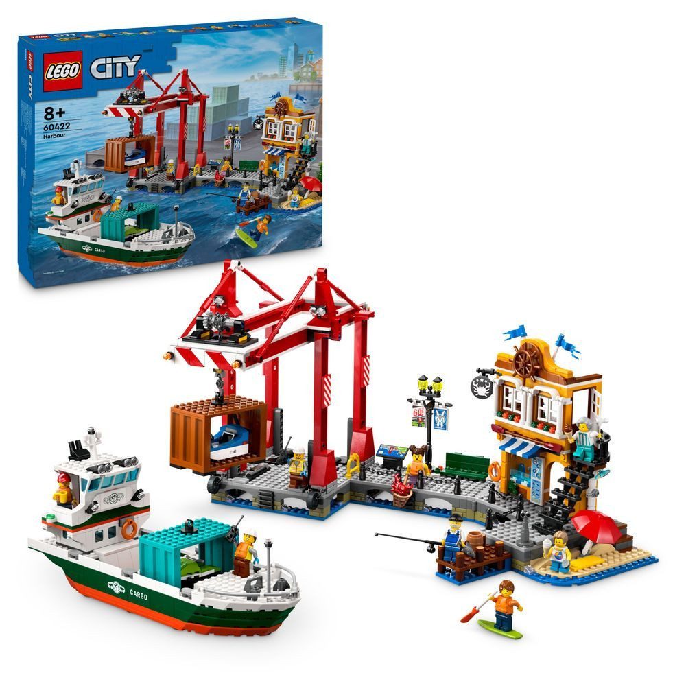 LEGO® 60422 Hafen mit Frachtschiff Konstruktionsspielsteine günstig online kaufen