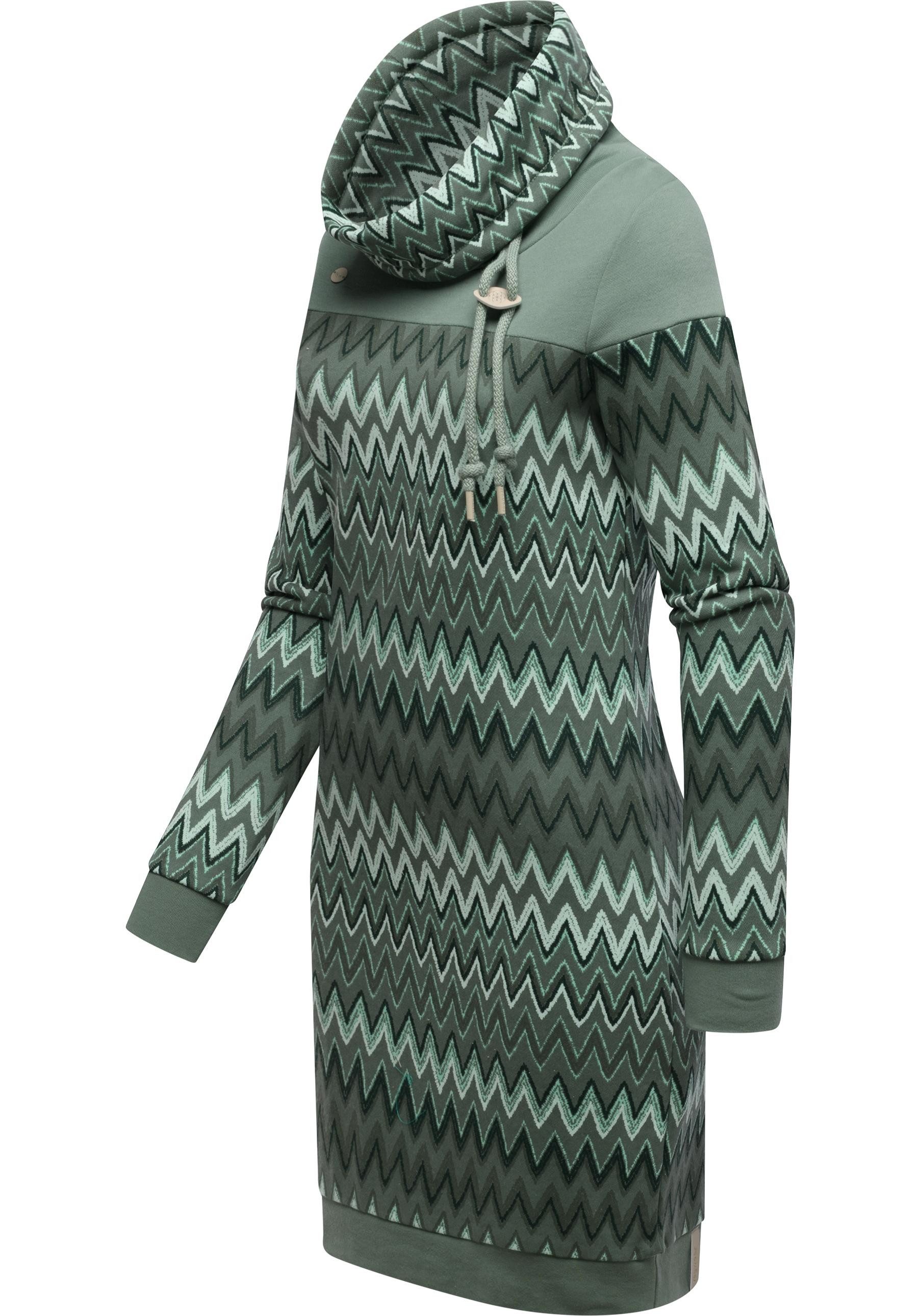 Ragwear Sweatkleid Chlloe Zig Zag YOUMODO stylisches Langarm Minikleid mit günstig online kaufen