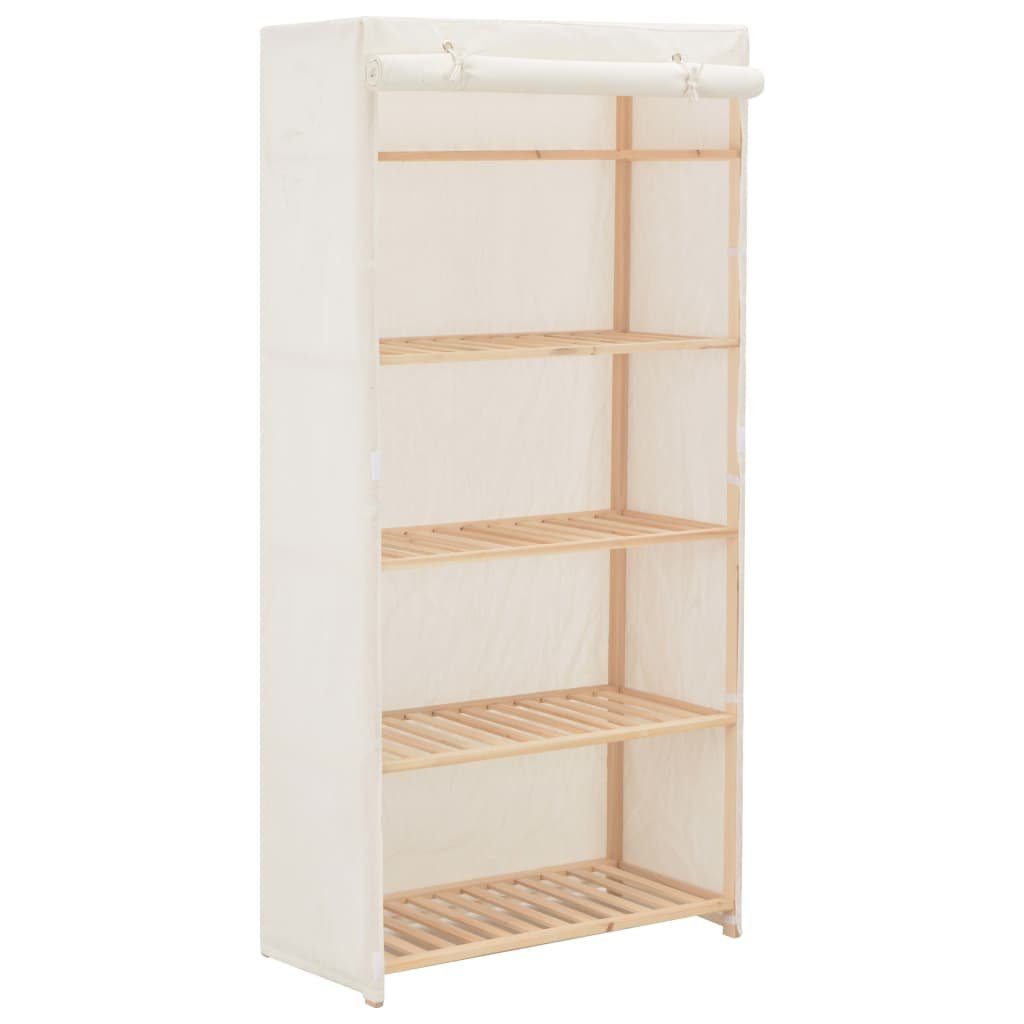 furnicato Kleiderschrank Weiß 79 x 40 x 170 cm Stoff