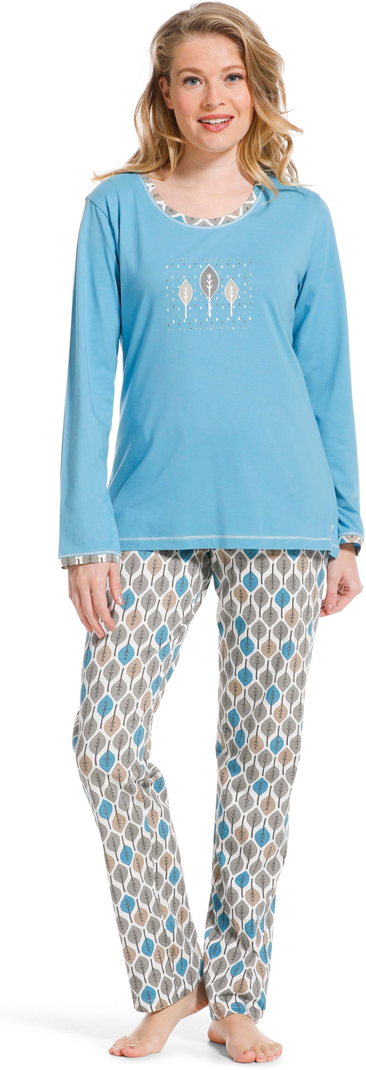 Schlafanzug Pyjama Baumwolle (2 lang tlg) Damen Pastunette