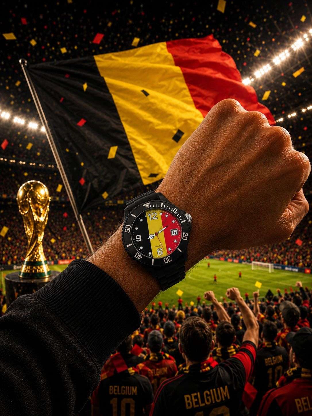 Taffstyle Quarzuhr Fußball WM Fan Armbanduhr Länderflaggen Silikonuhr Quarz Unisex, (Sportliche Fußballuhr mit Länderflaggen und flexiblem Silikonarmband), ideal auch als Geschenk