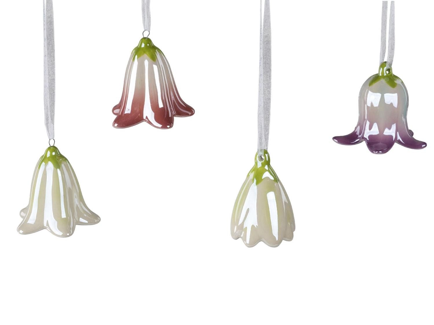 formano Hängedekoration Frühlingszeit, mit Lüster-Effekt, Mehrfarbig, Blüten, H: 6cm