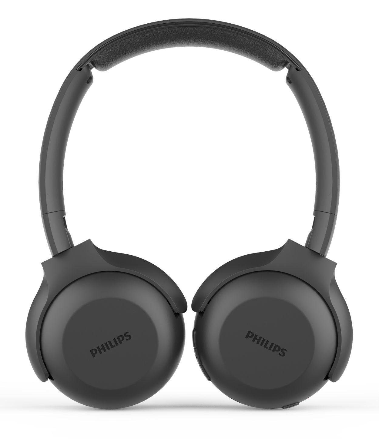 Philips TAUH202BK Bluetooth-Kopfhörer (Anrufe, Musik, Bluetooth, A2DP, AVRCP, HFP, HSP, Bluetooth, integriertes Mikrofon, zusammenklappbar, Multifunktionstaste)