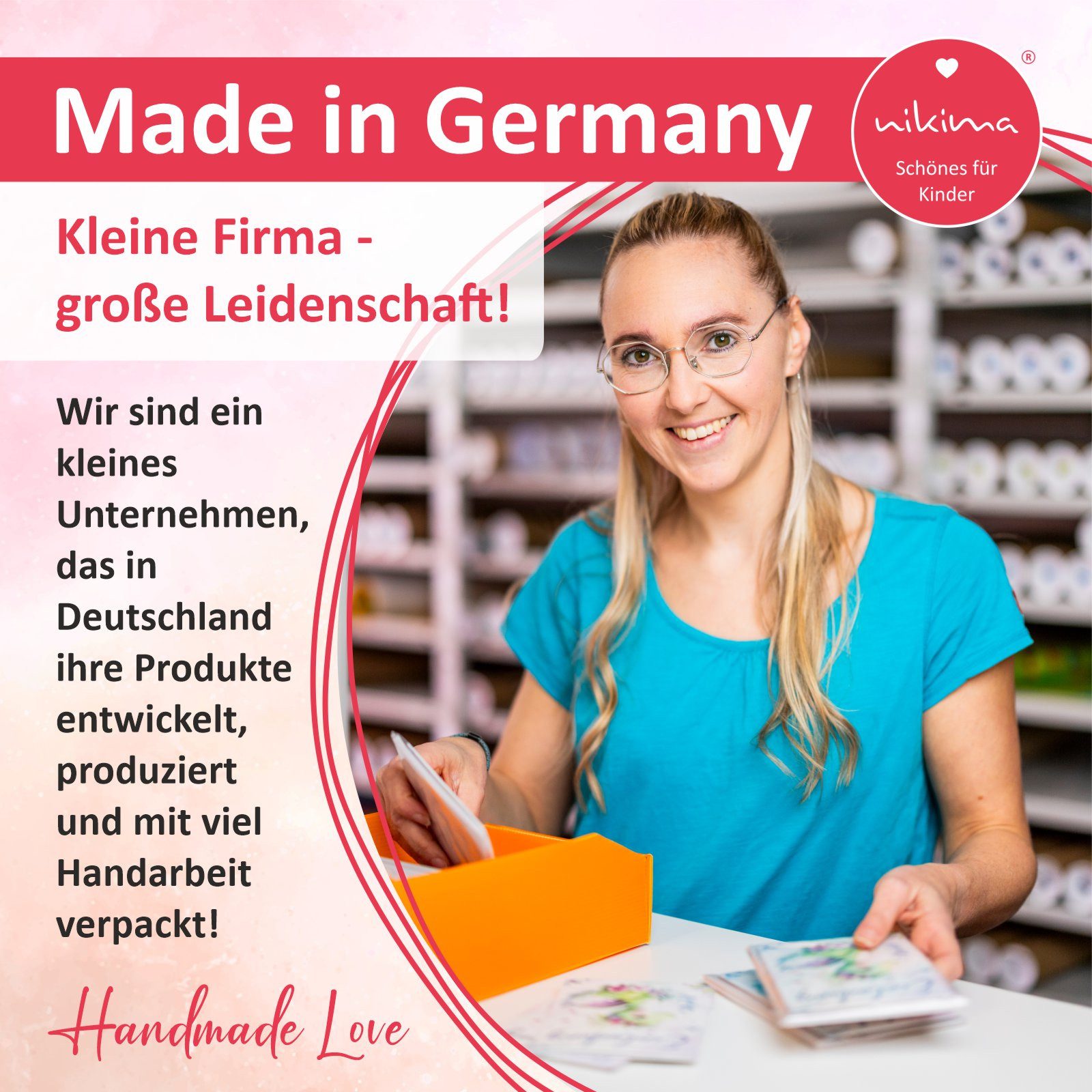 nikima Einladungskarten 10 Einladungskarten Regenbogen inkl. Umschlag