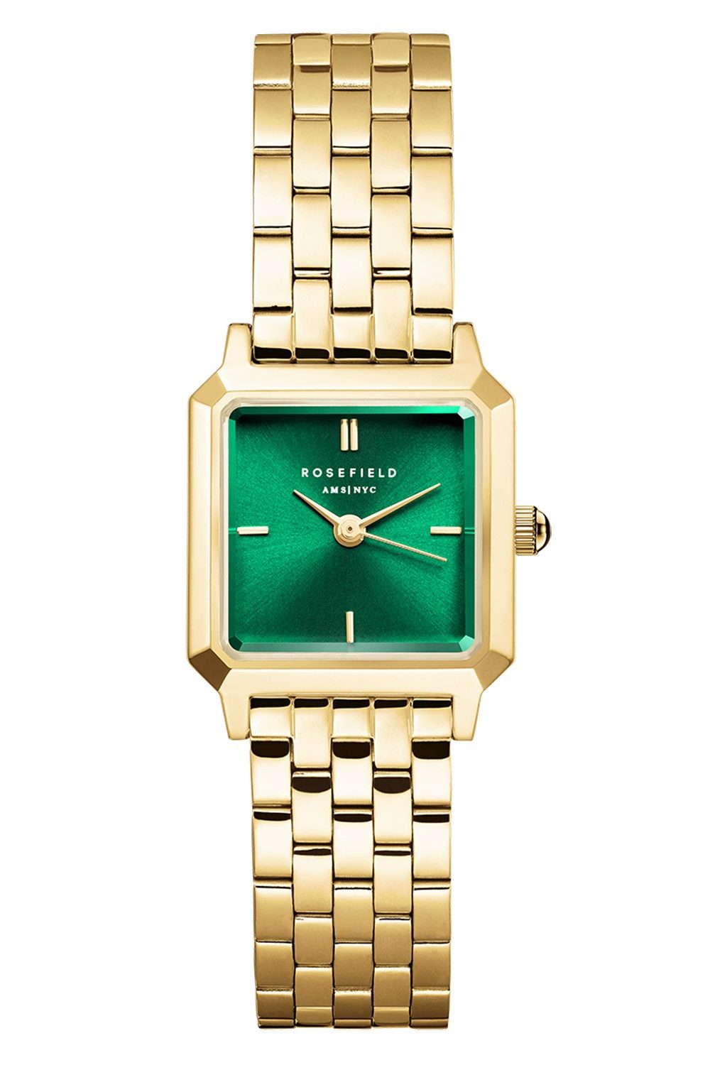 ROSEFIELD Quarzuhr Boxelle Goldfarben/Grün günstig online kaufen