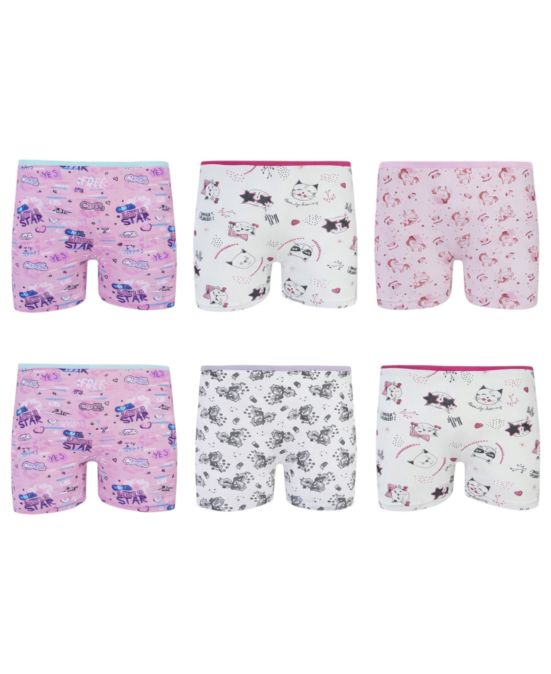Tutku Elit Panty Mädchen 6er Pack – Bequeme Unterwäsche Shorts Baumwolle mit Elastan (6er-Set) Weiches Tragegefühl, elastischer Sitz, kindgerechte Designs – Bild 2 von 3