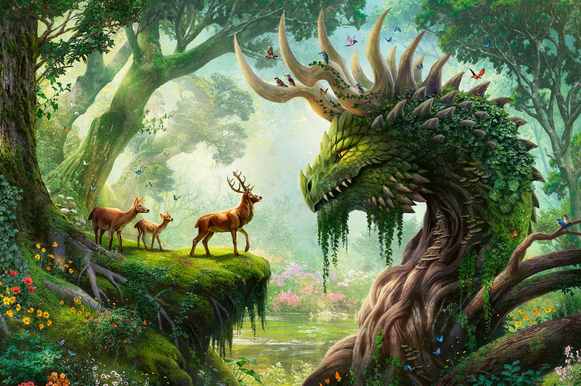 Ravensburger Puzzle Der Walddrache erwacht, 3000 günstig online kaufen