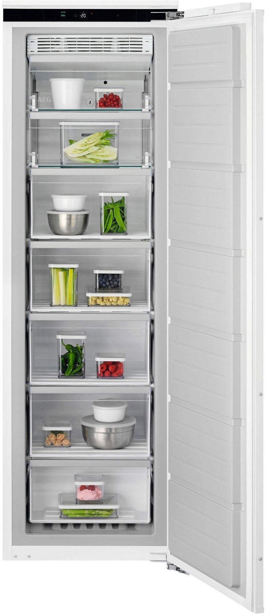 AEG Einbaugefrierschrank 7000 TB7NA181DC, 176,9 cm hoch, 55,7 cm breit, Temperatur-Warnung: optisch