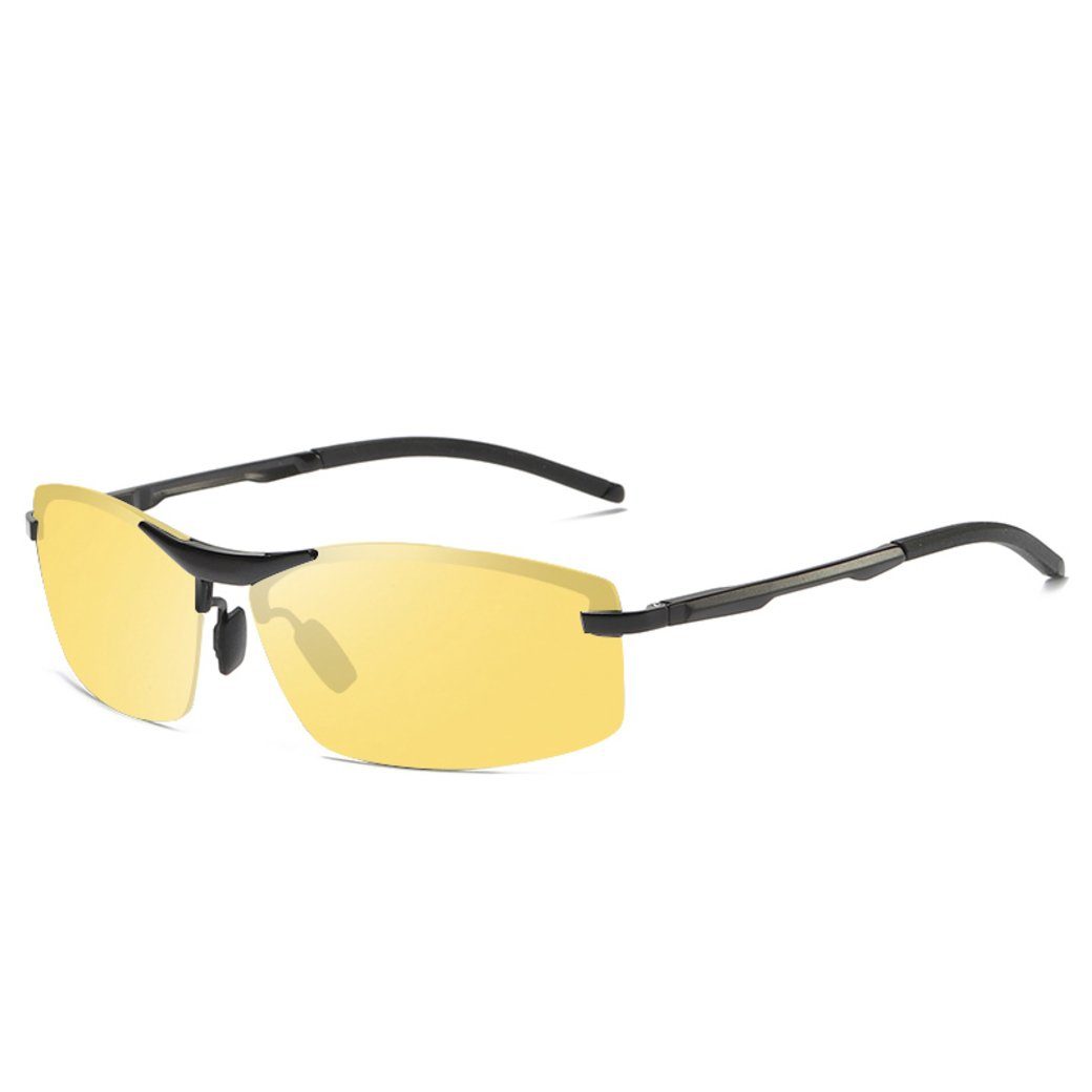 PACIEA Sonnenbrille Sonnenbrille Sportbrille Herren Schutz 100% polarisiert schwarzgelb UV400 Leicht