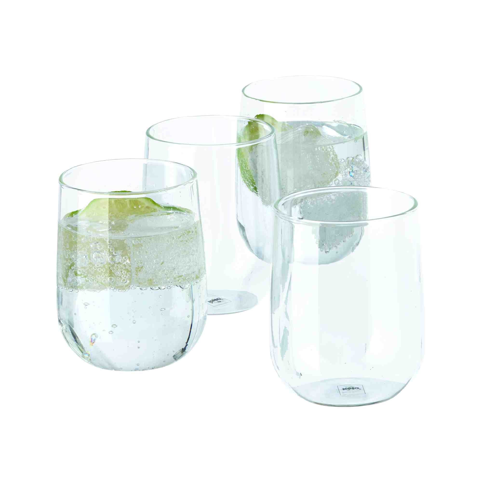 kela Gläser-Set KELA Wasserkaraffe Glas 1,3l, transparent 27,0cm 11,0cmØ 5tlg Glas Fontana