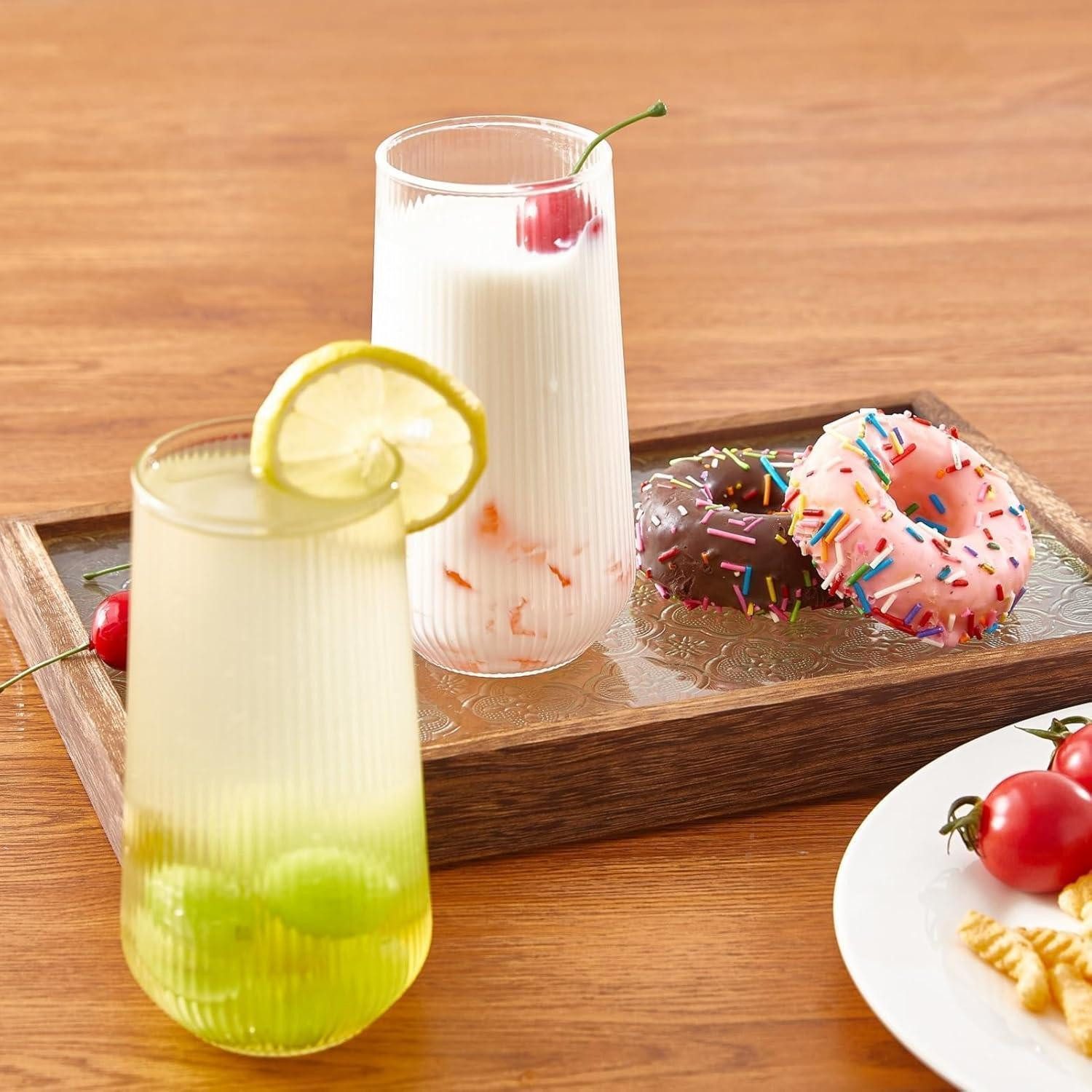 LuxusKollektion Latte-Macchiato-Glas Latte Macchiato Gläser Cappuccino Kaffeegläser 400ml 2er Set