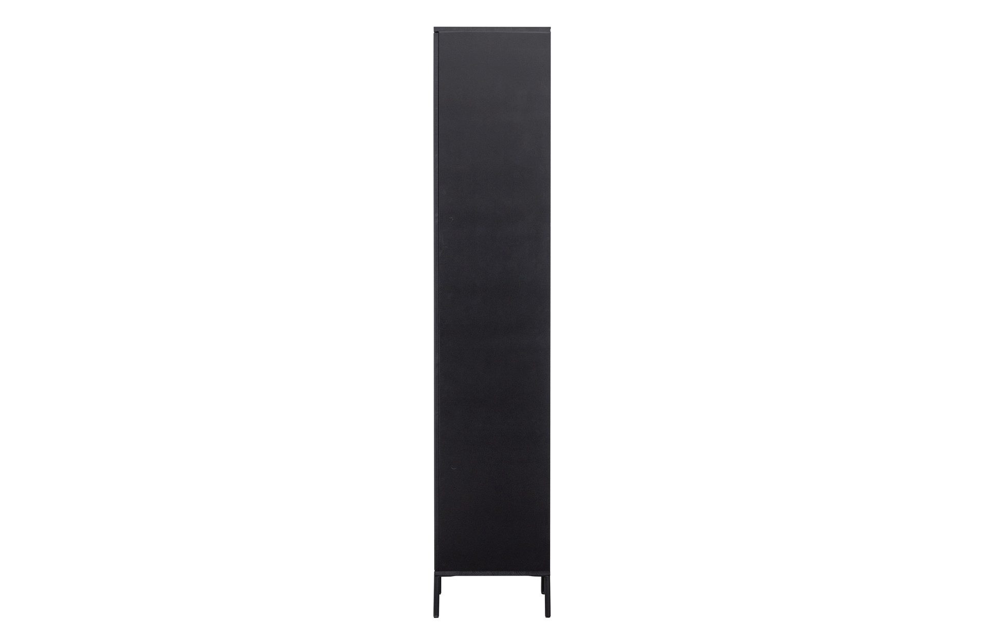 WOOOD Mehrzweckschrank Gravure aus Kiefernholz, Schwarz Push-to-Open-System