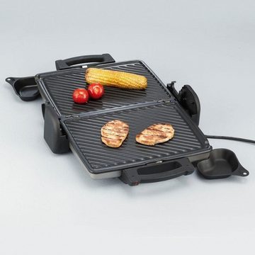 Severin Kontaktgrill KG 2389, 1800 W, große Grillfläche, antihaftbeschichtete, herausnehmbare Grillplatten