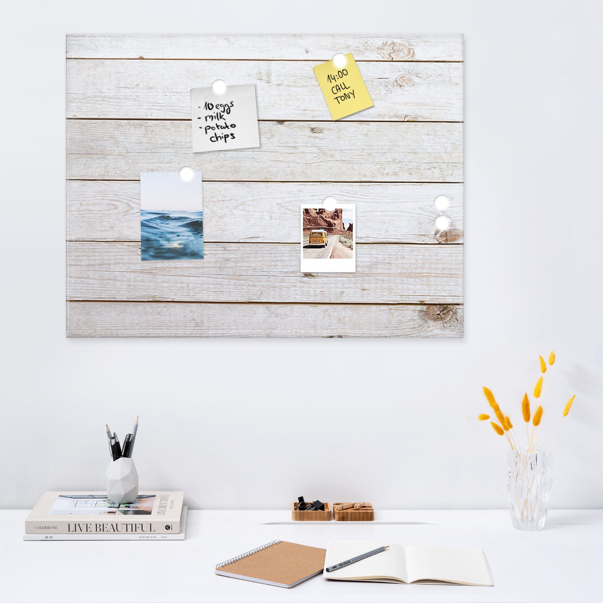 Beschriften - Magnettafel Magnetpinnwand Memoboard Navaris 33x43cm zum Memoboard Tafel