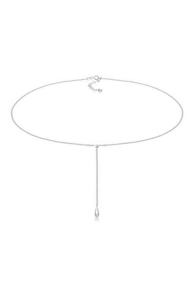 Elli Kette ohne Anhänger Choker Y-kette Tropfen Kugel 925 Silber