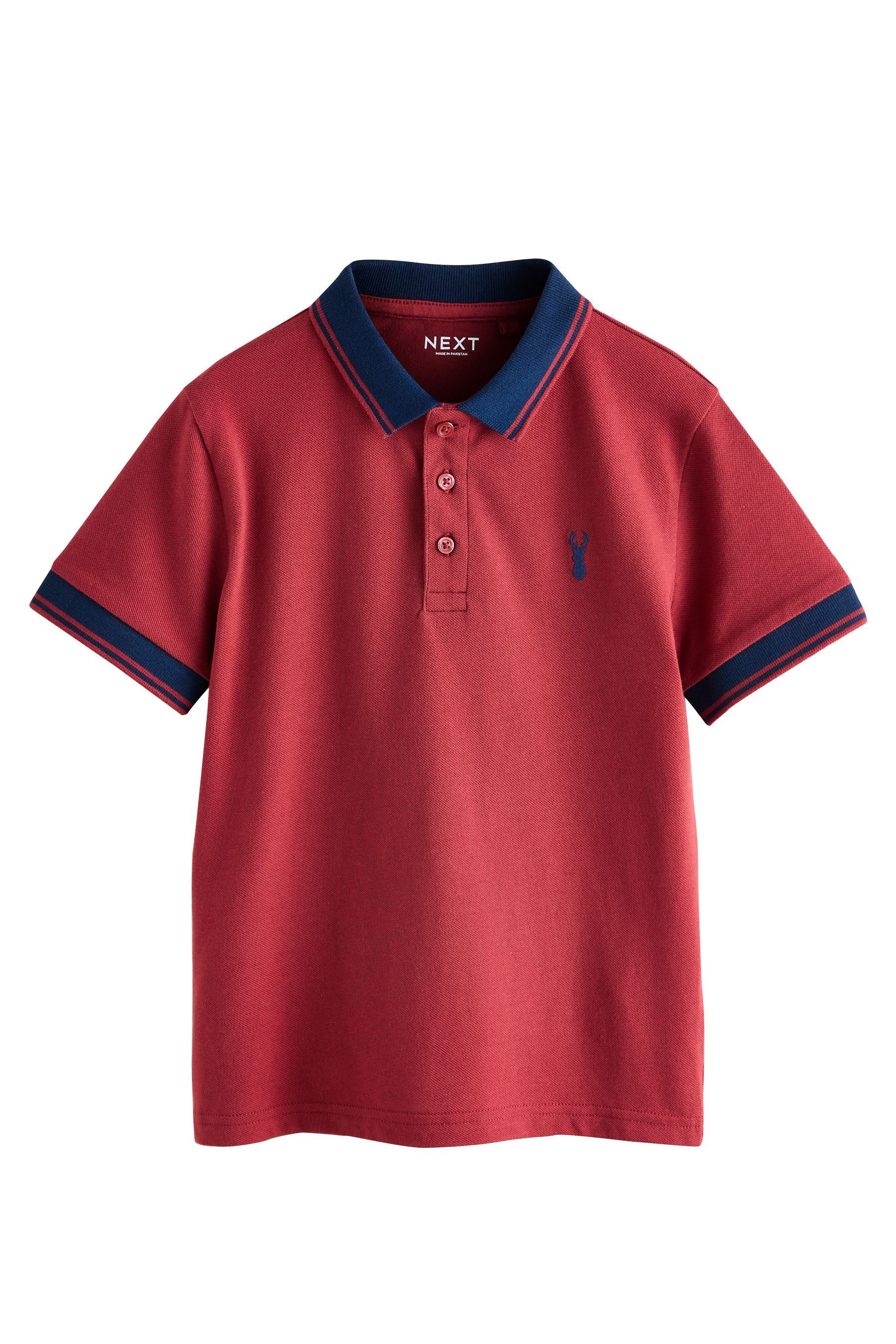 Poloshirt Kurzärmeliges Poloshirt mit gestreiften Kragen