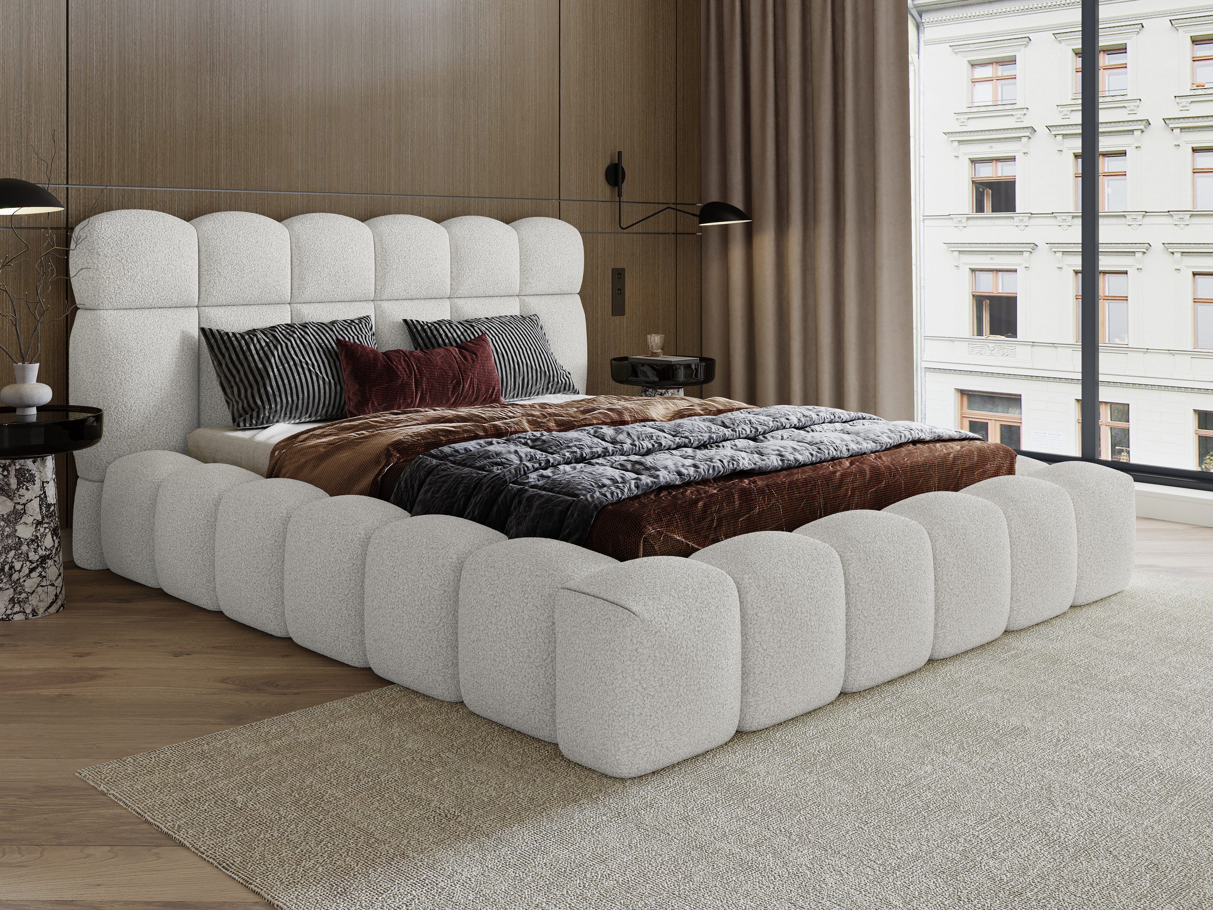 wonello Polsterbett Mira XL 3 (das Original), Bett mit Bettkasten und Latte günstig online kaufen