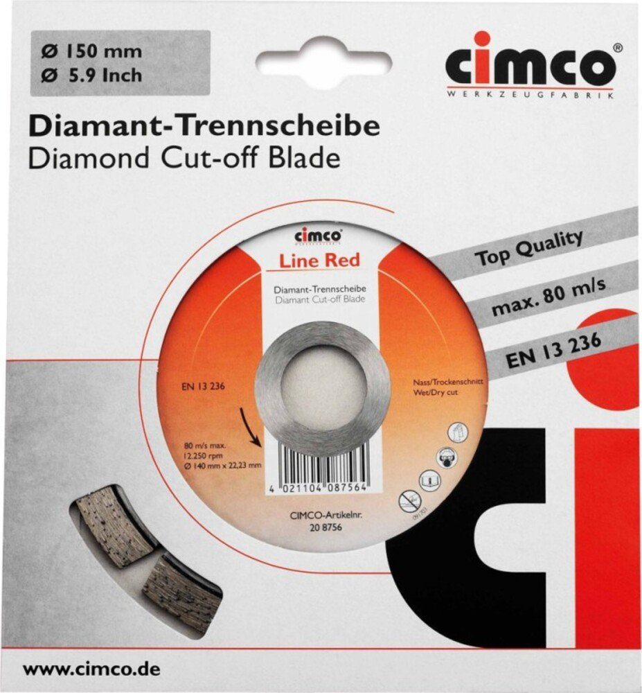 Cimco Steinbohrer Cimco Diamanttrennscheibe 208756
