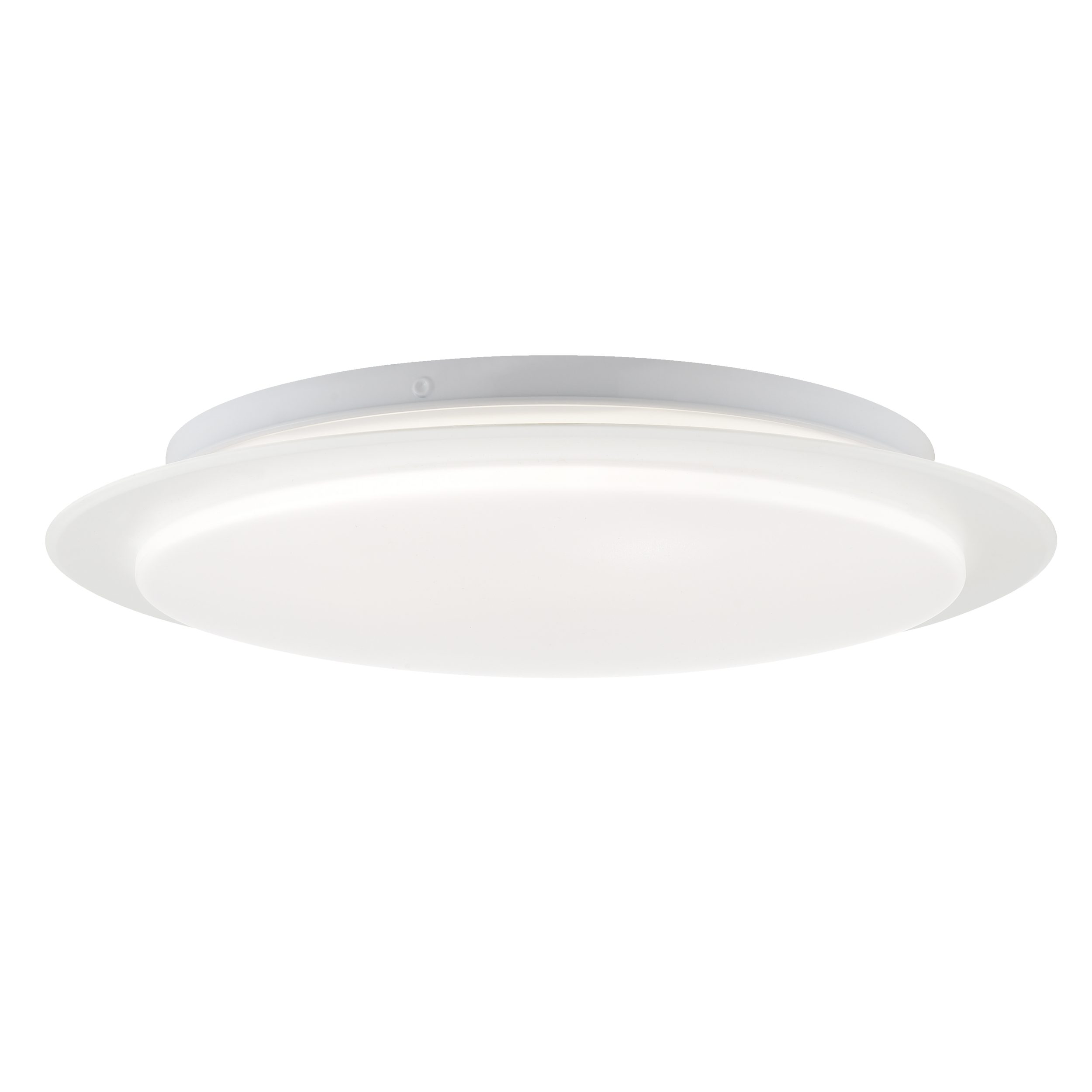 Lightbox Deckenleuchte, LED fest integriert, Neutralweiß, Ø 33 cm, 6,5 cm Höhe, 1300 Lumen, 4000 Kelvin, schlankes Design, weiß