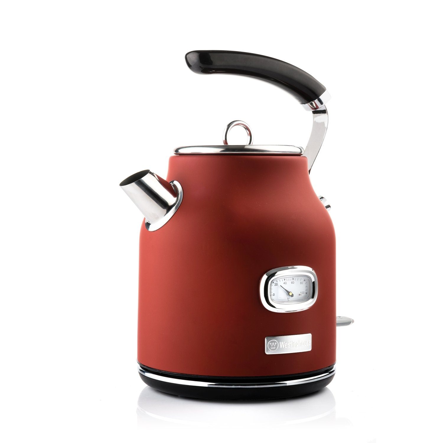Westinghouse Wasserkocher WKWKH148 Retro, Wasserstandsanzeige, 1,7 l, 2200 W, 360° Basis, Kalkfilter, auto. Stopp-Funktion