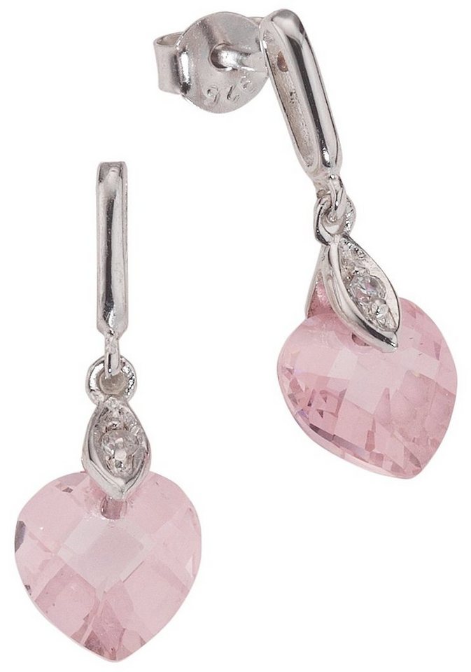 Firetti Paar Ohrstecker »Herz«, mit Zirkonia (synth)