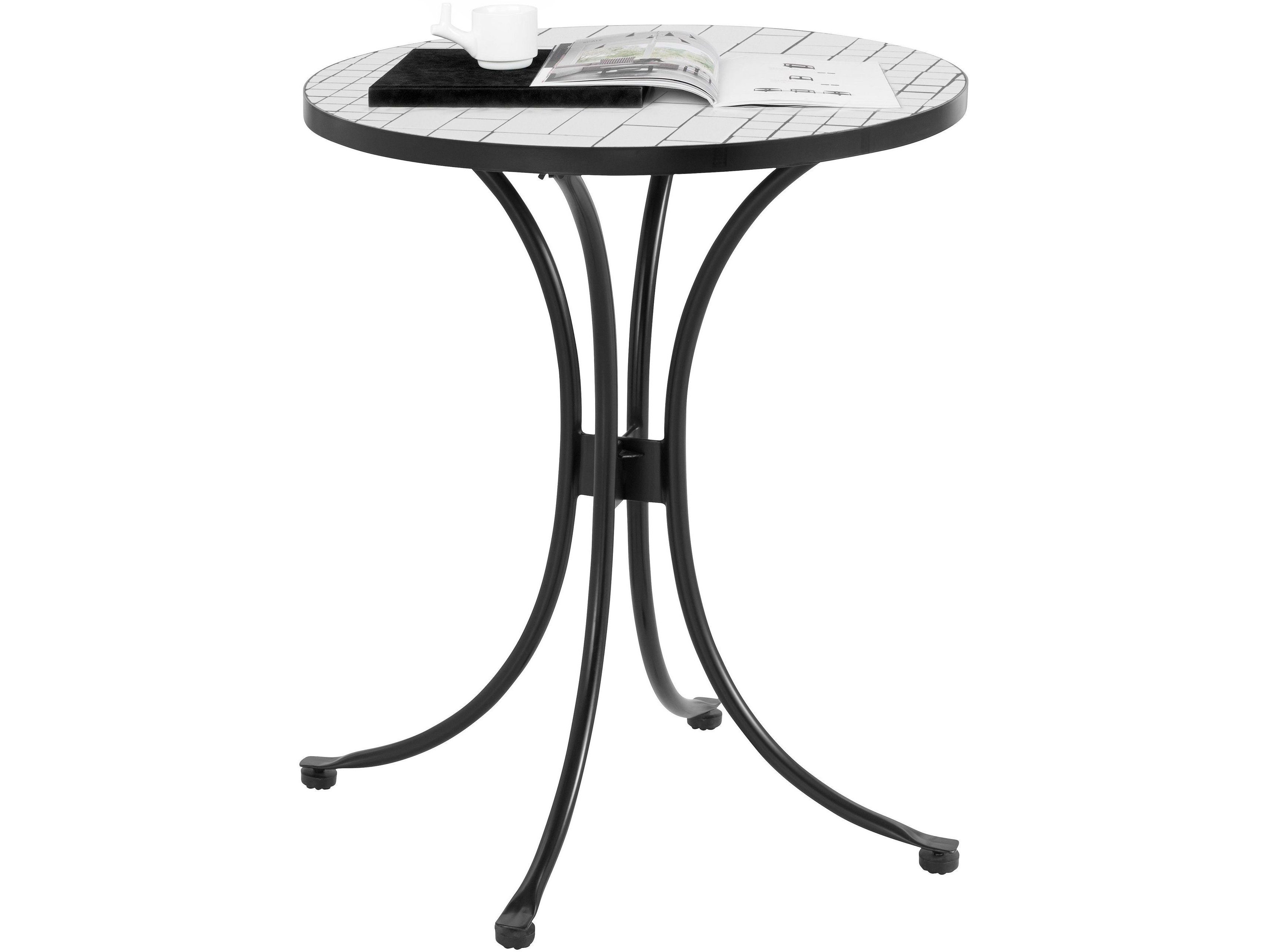 loft24 Bistrotisch Stanley - Ablagetisch Akzentisch Sofatisch Nachttisch Wohnzimmertisch, runder Bistro Tisch mit Metallgestell, Höhe 75 cm