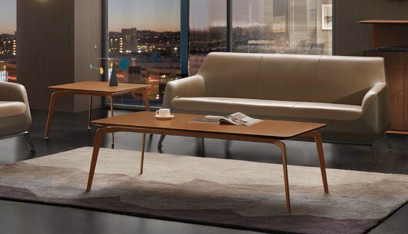 JVmoebel Sofa Brauner Designer Dreisitzer Couch Ledermöbel 3-Sitzer Neu, Made in Europe