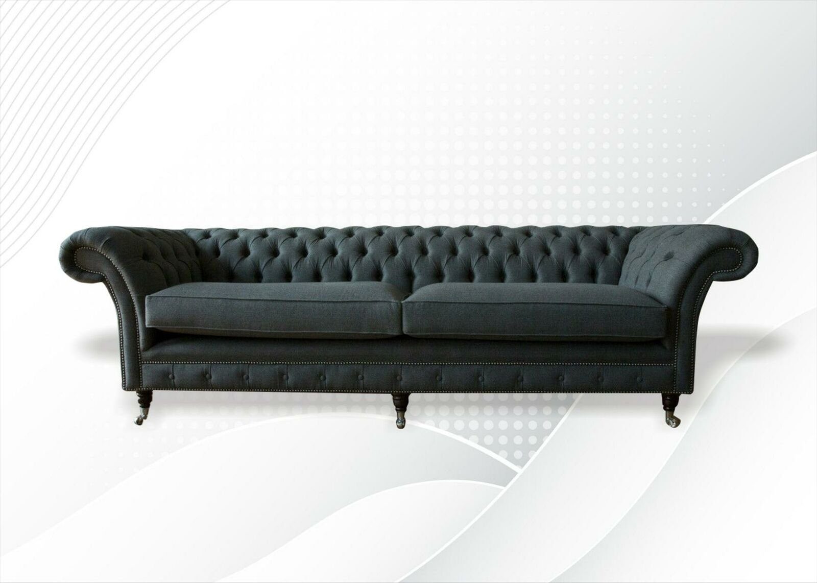 JVmoebel Chesterfield-Sofa Großer Viersitzer luxus xxl Couch Chesterfield Design Neue Möbel, Made in Europe | Chesterfield-Sofas