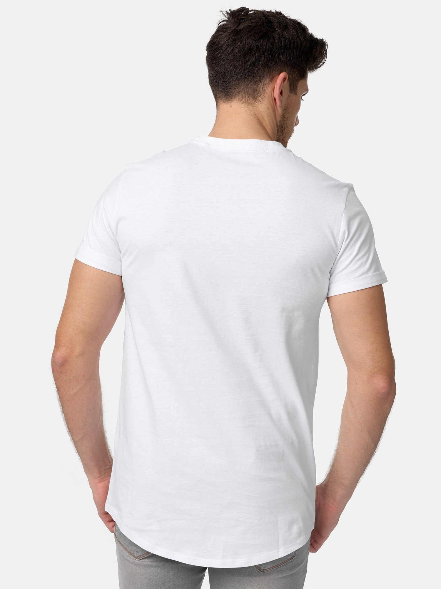 Tazzio T-Shirt E105 Herren Basic Rundhalsshirt