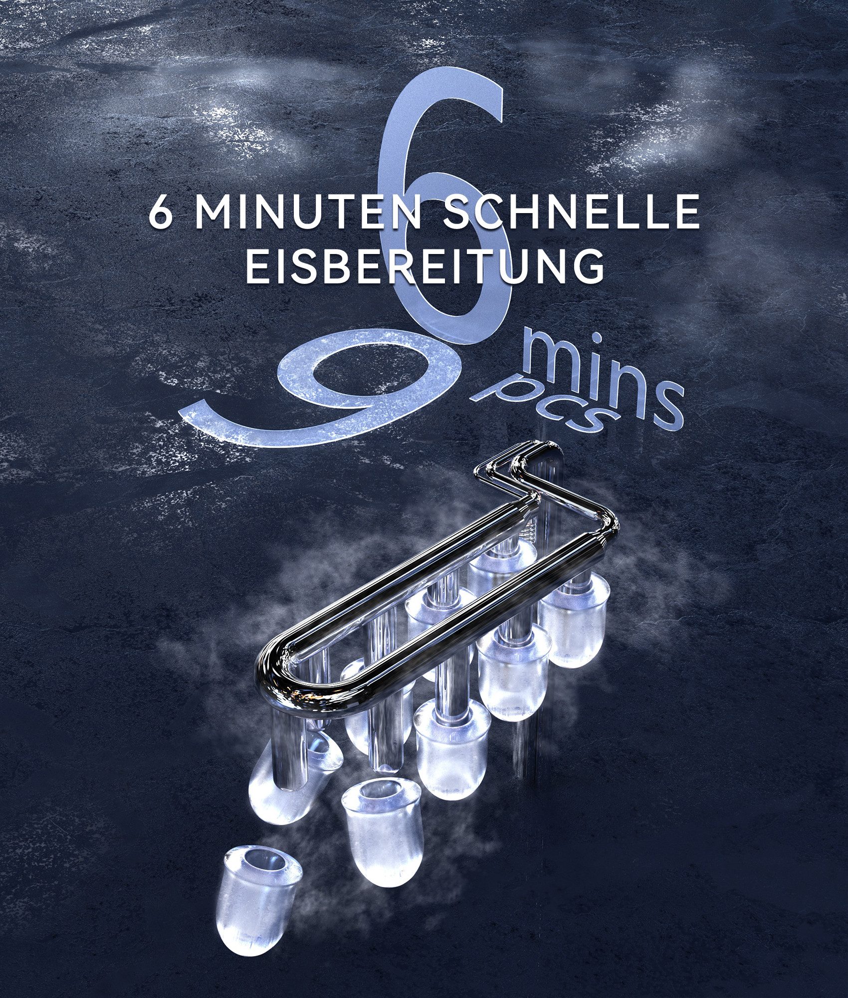 eCozy Eiswürfelmaschine Tragbar, 2 Eisgrößen, Selbstreinigung, Stummschalten, 9 Würfel in 6 Minuten Fertig, 12KG/24H, für Zuhause Party