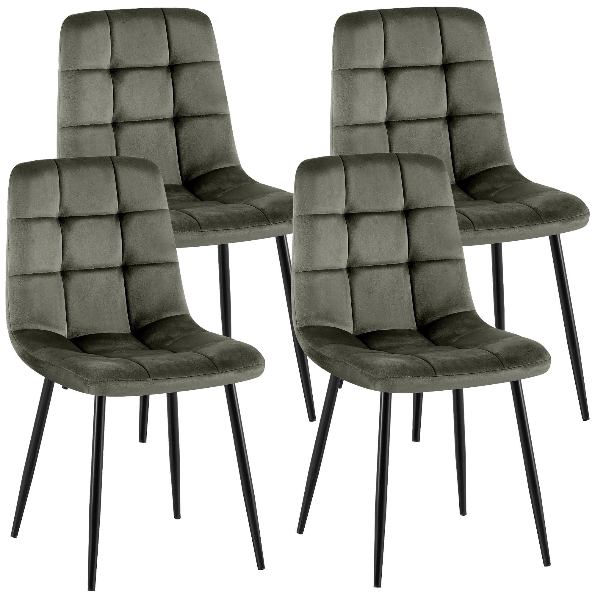 CLP Esszimmerstuhl Antibes (4er Set), mit Samtbezügen, bis 150 kg