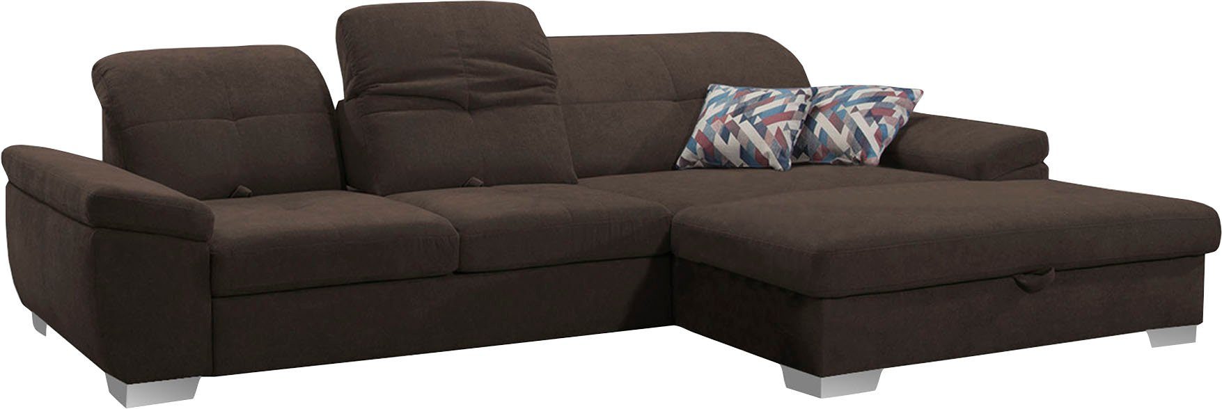 alina Ecksofa Tessa, inkl. Sitztiefenverstellung, wahlweise mit Bettfunktion und Bettkasten