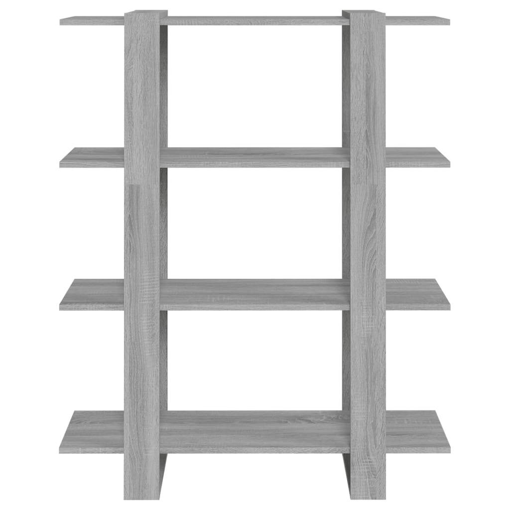 cm Grau 100×30×123,5 furnicato Bücherregal Sonoma Bücherregal/Raumteiler
