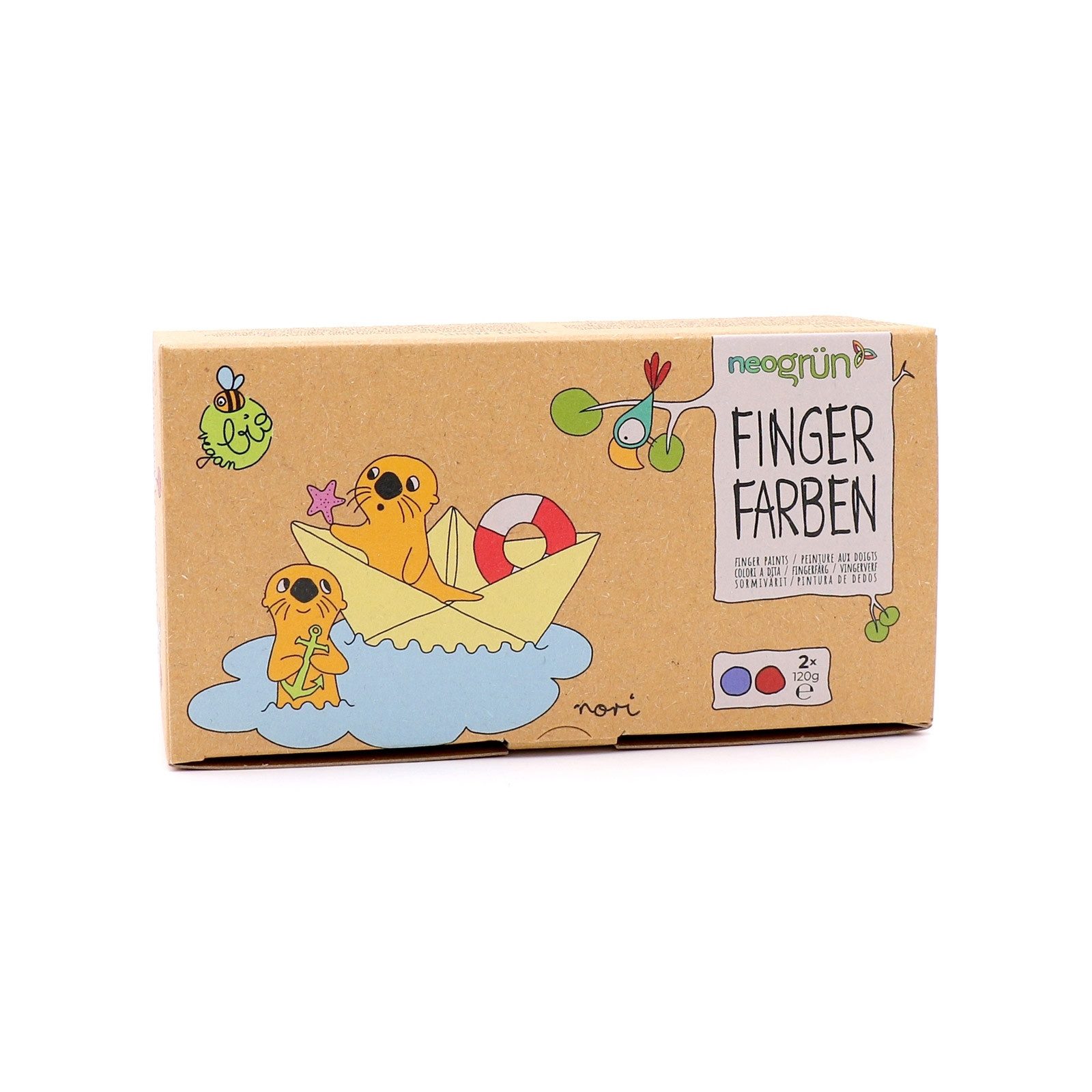 neogrün Fingerfarbe Bio-Fingerfarben tropffreie vegane Fingermalfarben für Kinder