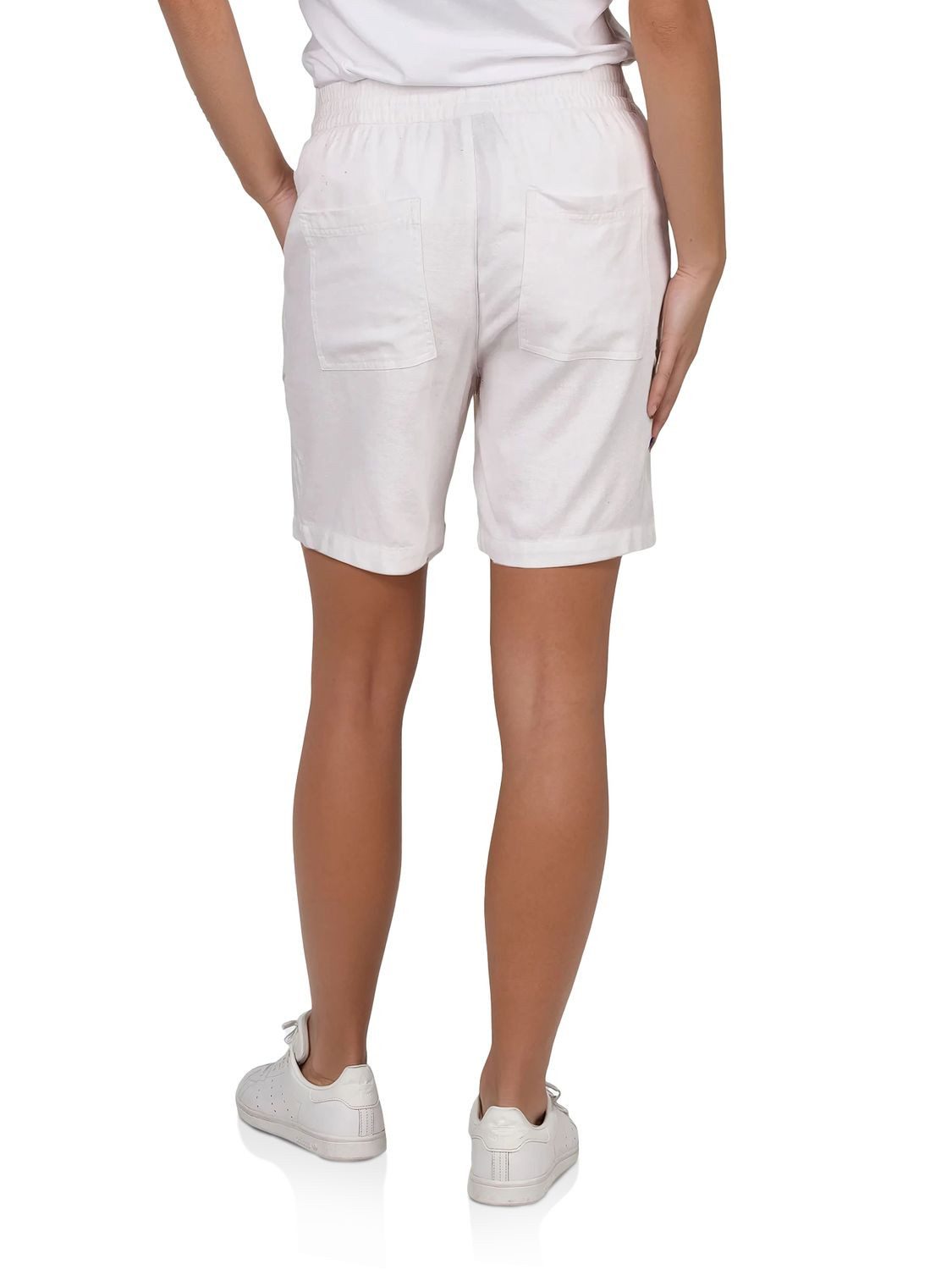 DENIMFY Sweatshorts Damen Leinen Shorts DFAlessia Regular Fit Leinenshorts mit Kordelzug – Bild 2 von 4