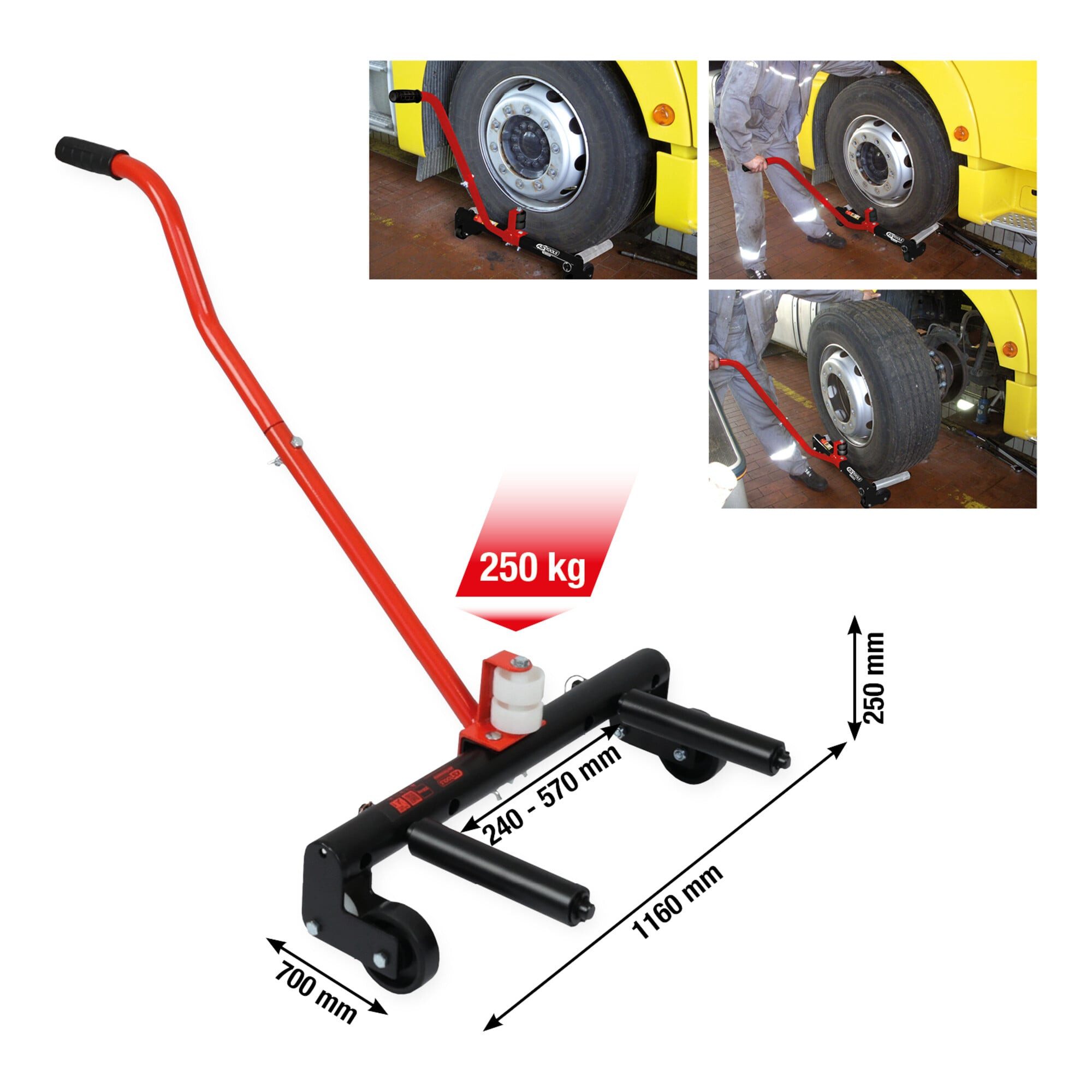 KS Tools Reifenwagen KS Tools performance XXL-Radlifter, 250kg