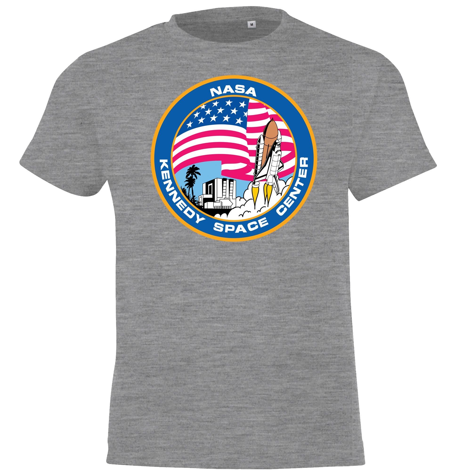 modischem Youth Print mit Kinder T-Shirt Kennedy Designz Space Center T-Shirt Grau