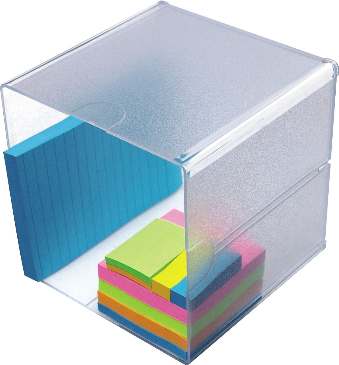 Deflecto Aufbewahrungsbox Organiser Cube transparent 15x15x15cm