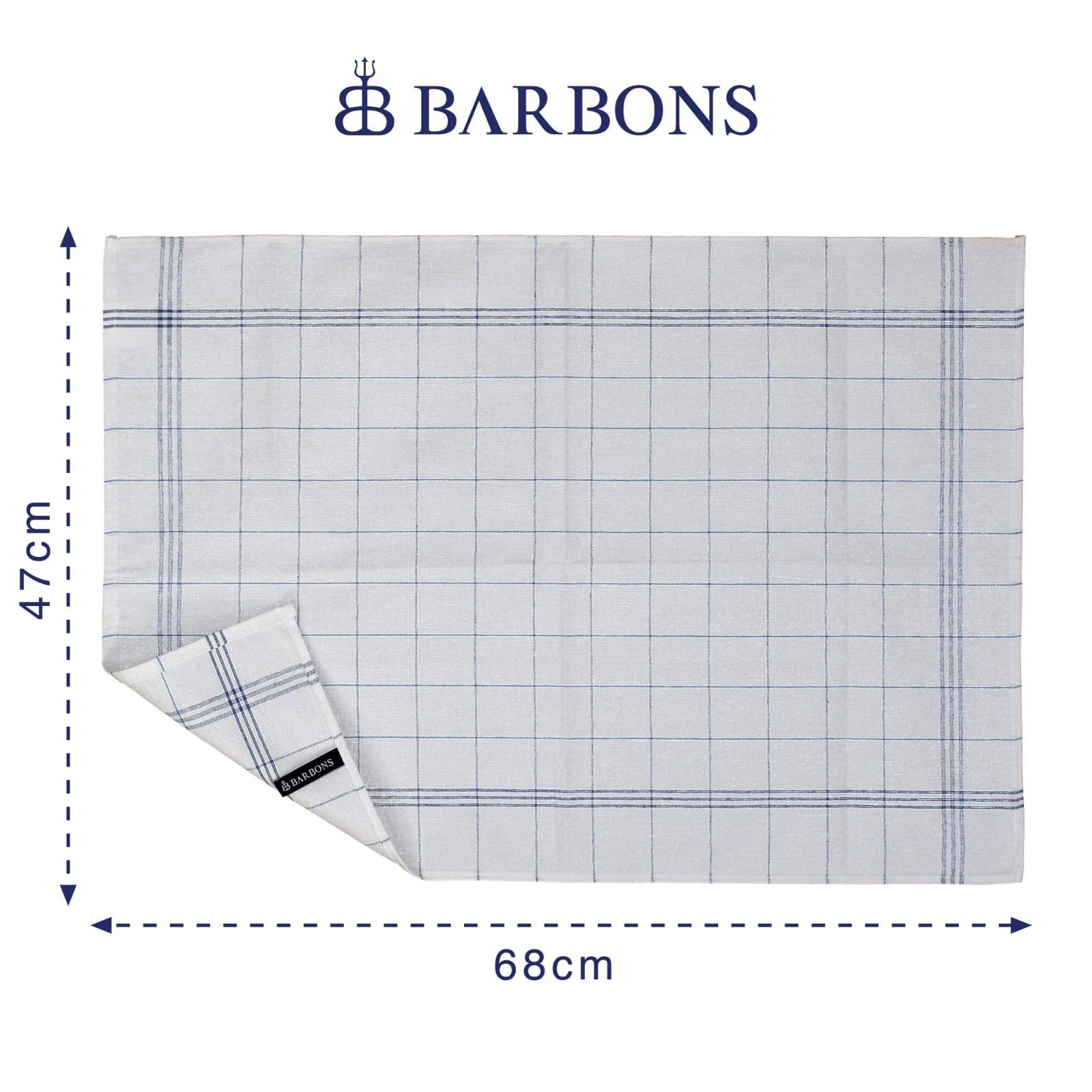 BARBONS Geschirrtuch Allzweck Tücher, Geschirrtücher, Trockentuch, Küchentuch, (10 er, 10-tlg), Premium Qualität, 100% Baumwolle, Schwarz – Bild 3 von 5