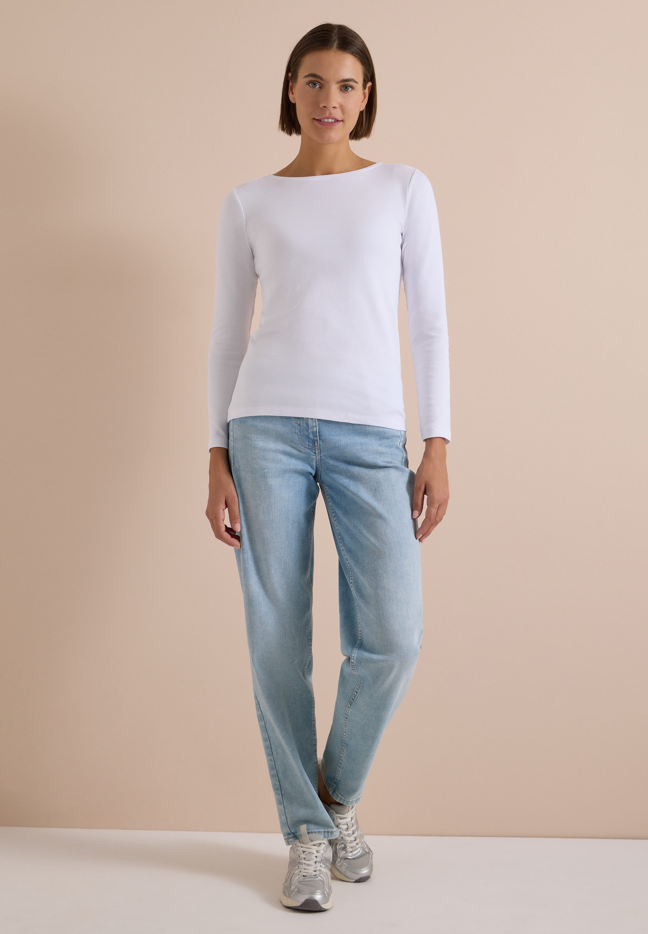 CECIL Langarmshirt aus reiner Baumwolle – Bild 3 von 5