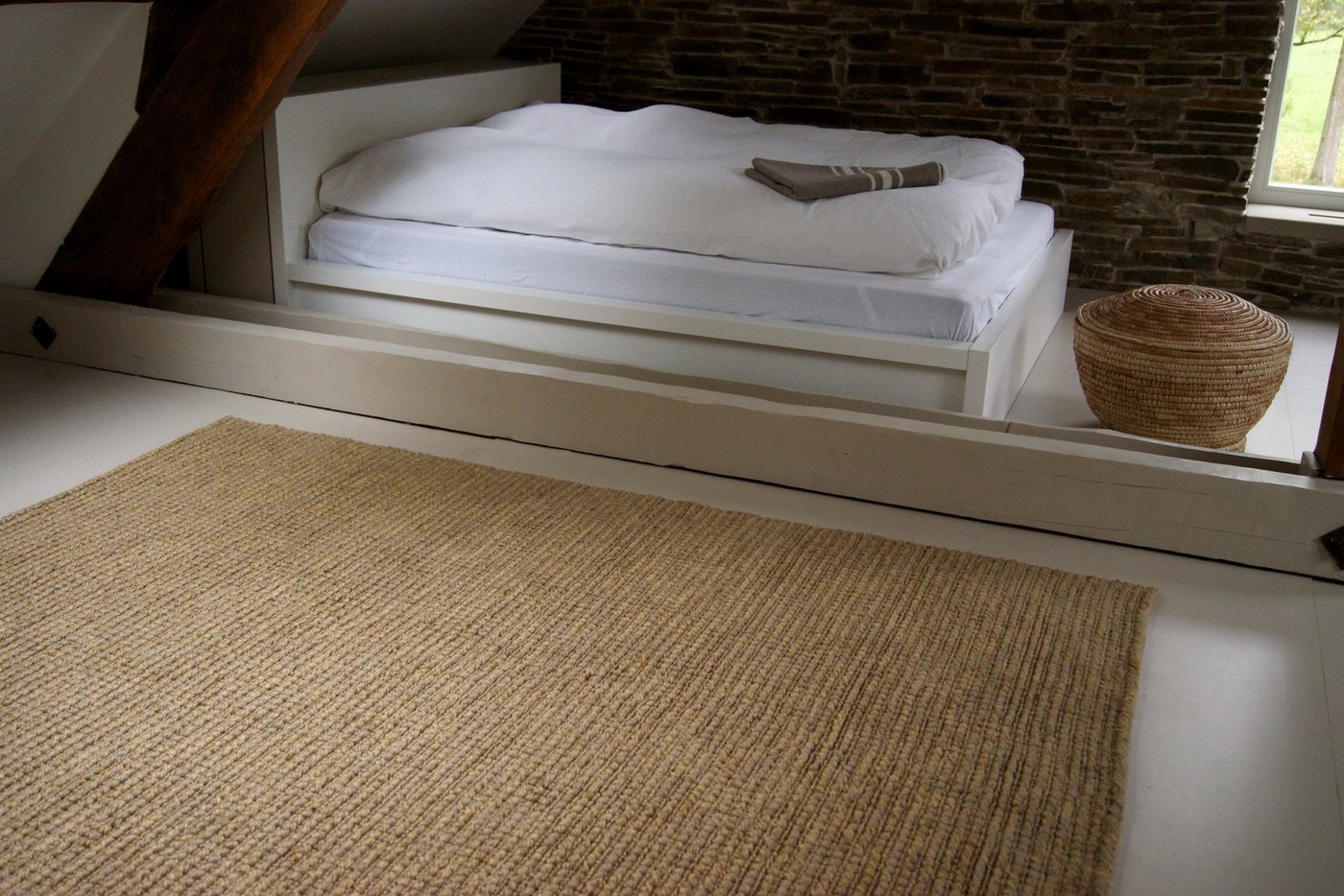 floor factory Teppich Jute, rechteckig, Höhe: 20 mm, handgewebt