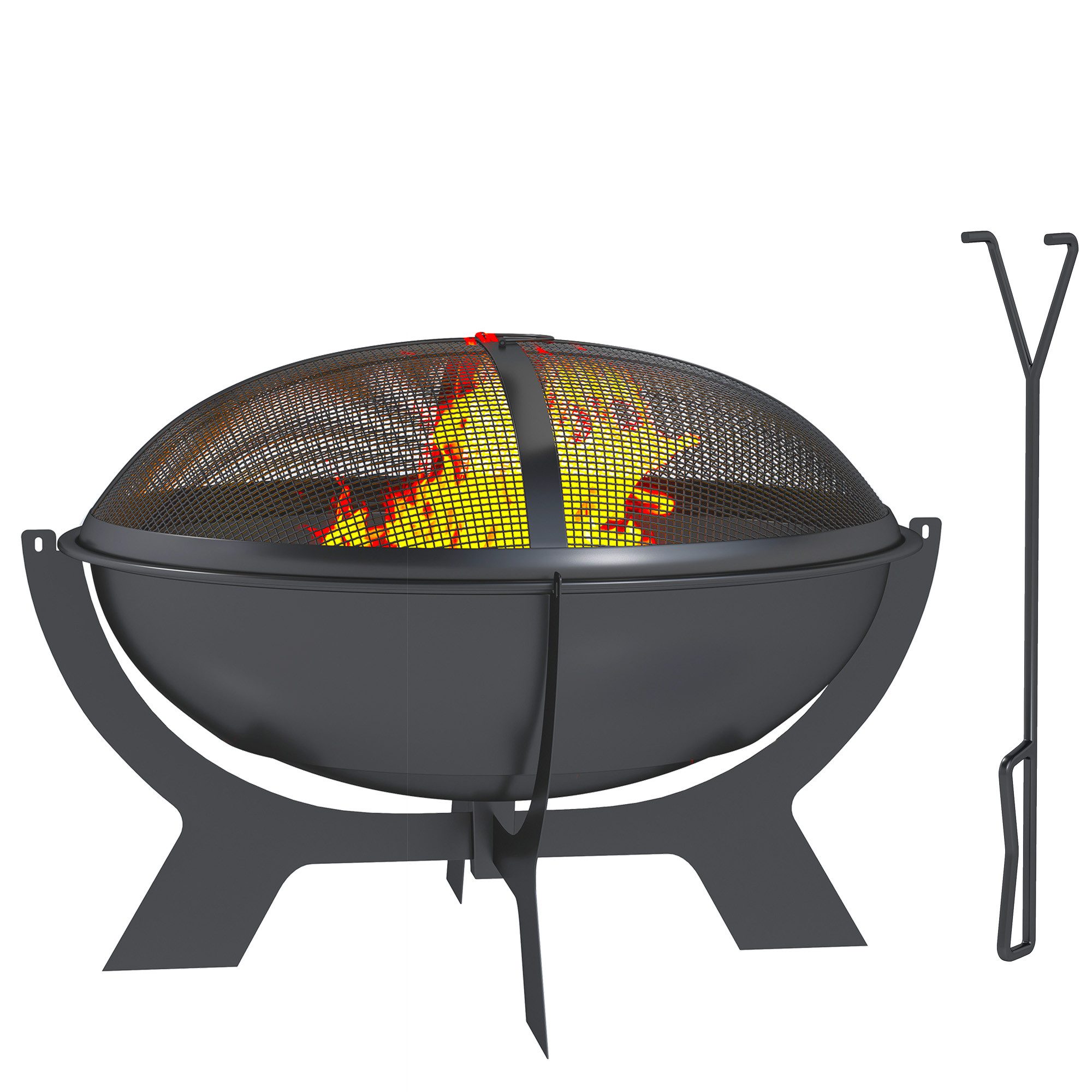 Outsunny Feuerschale Ø54 x 39 cm, günstig online kaufen