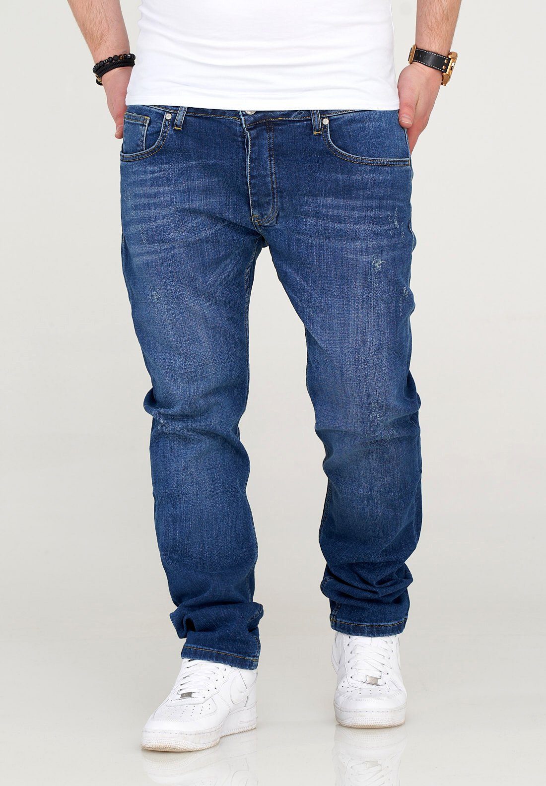 MJDINO Blau SOULSTAR Straight-Jeans