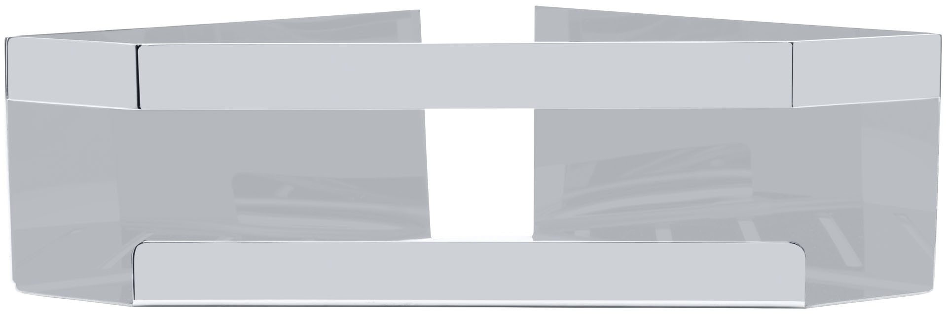 SCHÖNER WOHNEN-Kollektion Eckregal »Meleto«, Eckablage aus Edelstahl fürs Bad, Anbringung ohne Bohren mit Klebepad