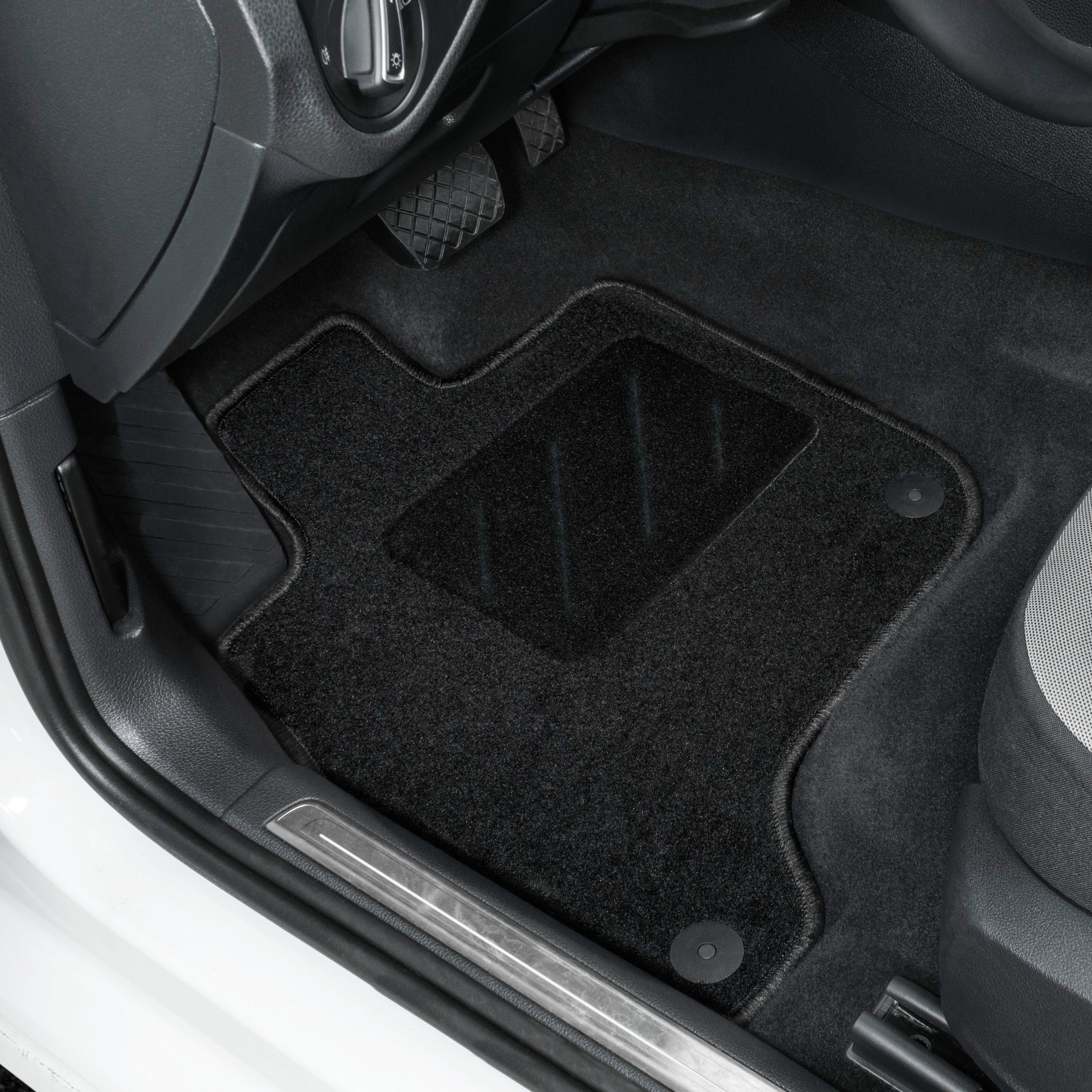 WALSER Passform-Fußmatten Standard (4 St), für Peugeot Peugeot (WK) SW (WA, 207 WC), 207 z.B