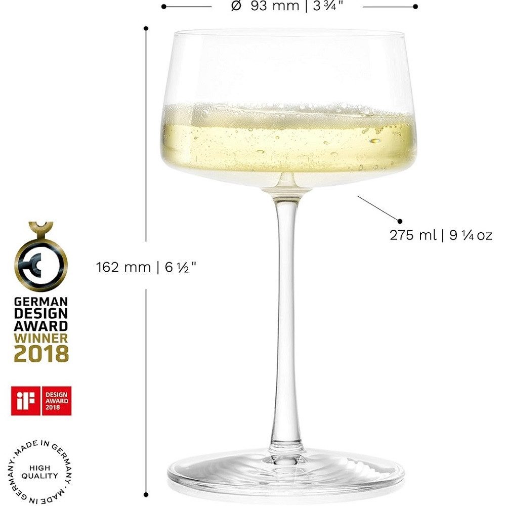 Stölzle Sektglas Stölzle Lausitz Power Champagnerschale 6er Set, Glas – Bild 4 von 5