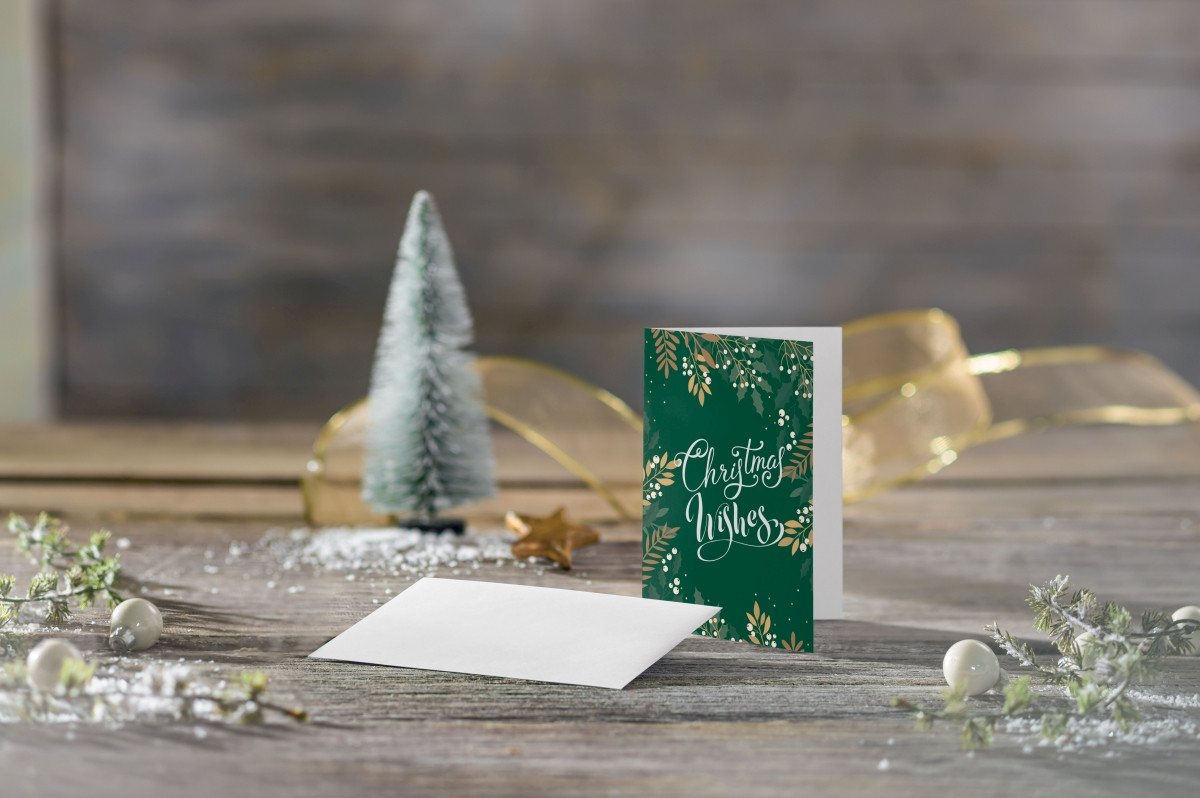 Thumbnail - Sigel Designpapier Weihnachtskarte A6 (A5) 250g 25+25 Stück Christmas wishes