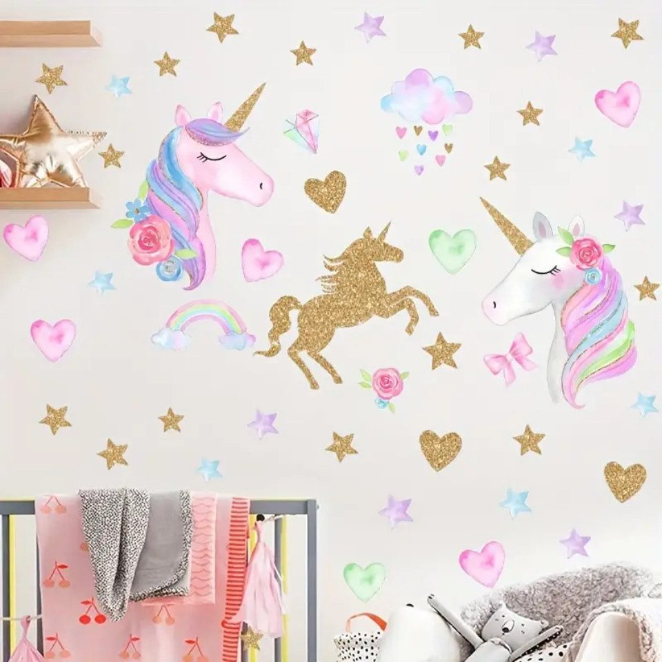 Montegoni Wandsticker Einhorn Stern Wandsticker Abnehmbare Deko für günstig online kaufen