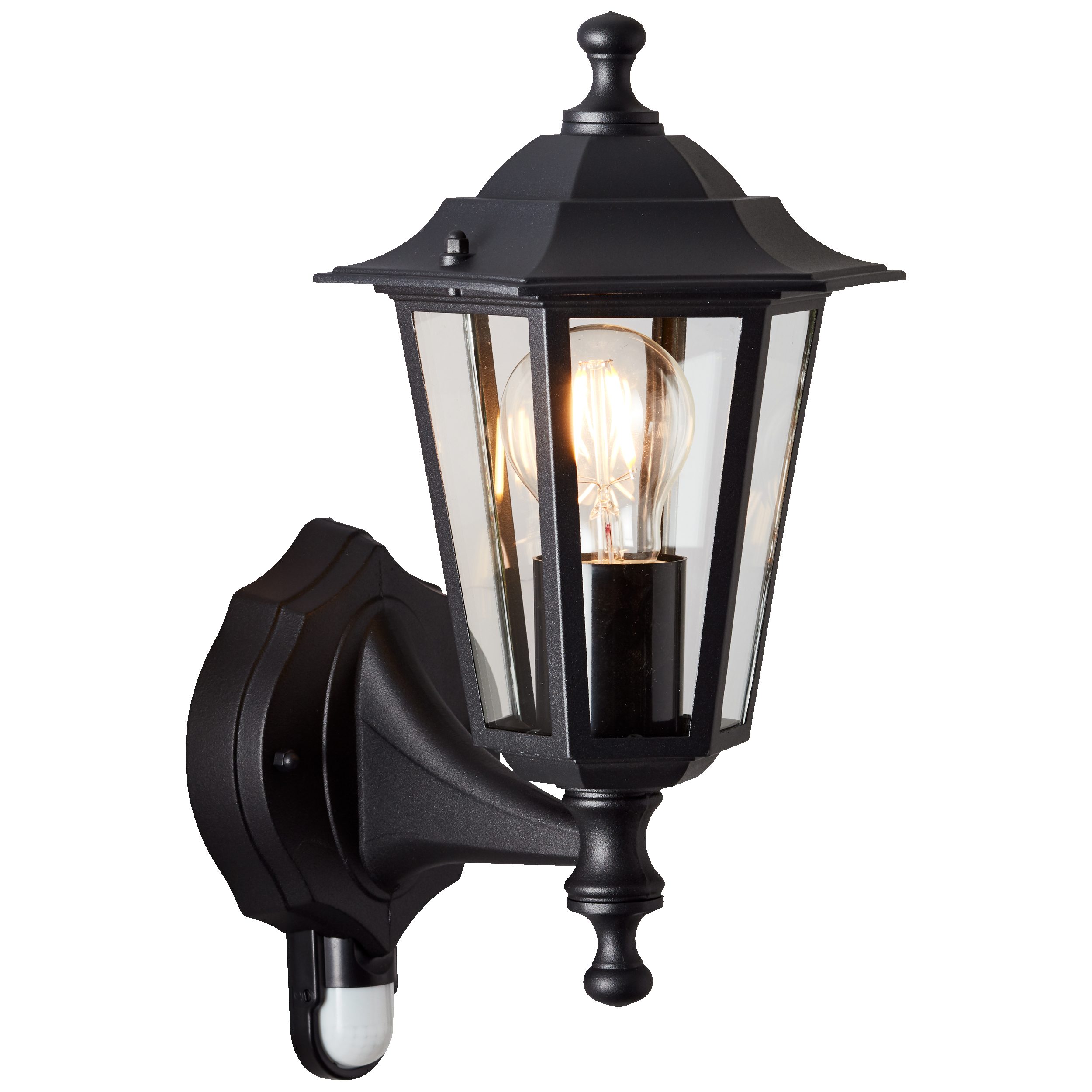 Lightbox Wandleuchte, Bewegungsmelder, ohne Leuchtmittel, Außen Wandlampe, Bewegungsmelder, 38 x 17 x 22 cm, E27, max. 60W, IP44