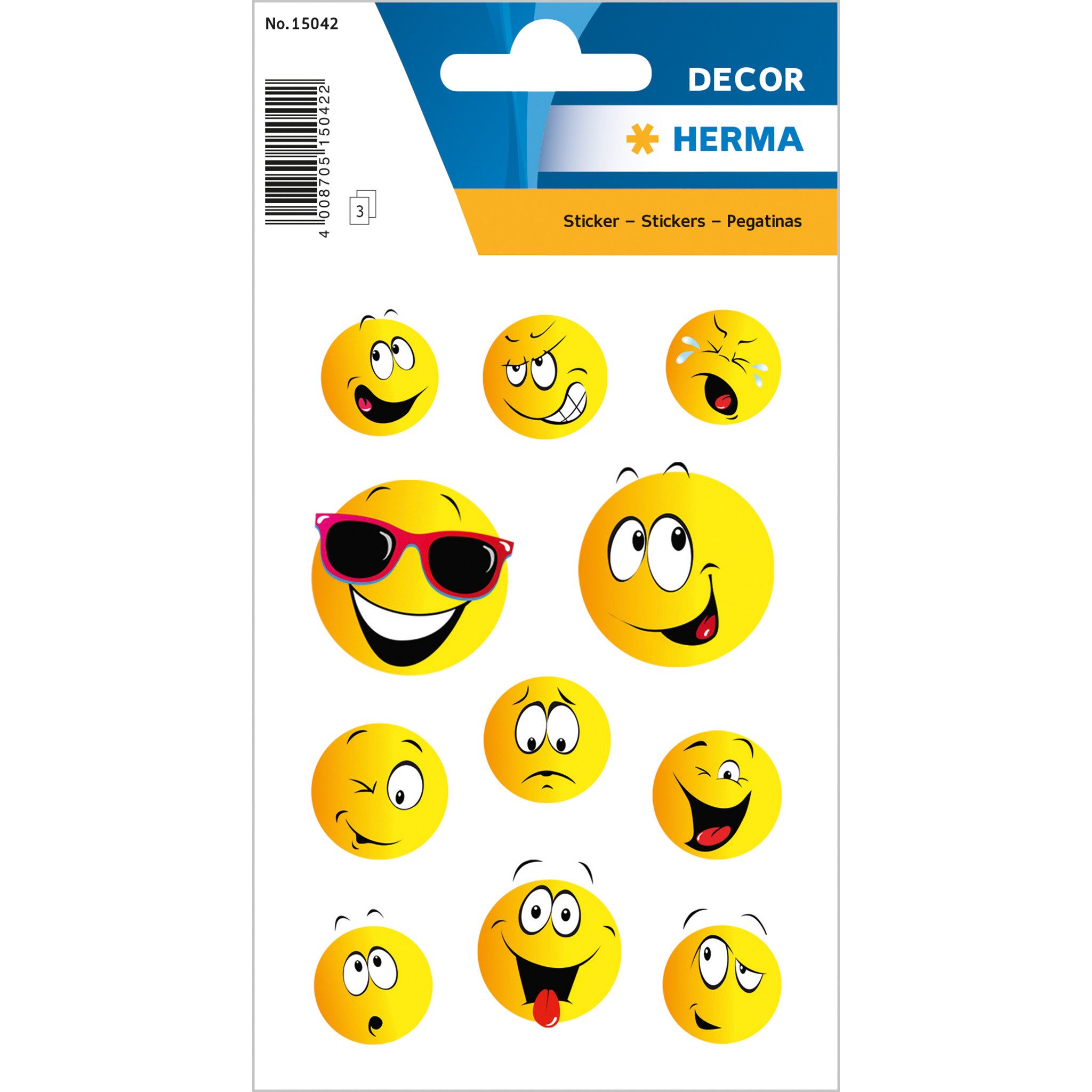 HERMA Наклейки Herma Наклейки DECOR Happy Face 3 Bl